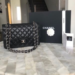 ❌SOLD❌Chanel classic, jumbo, black caviar double flap bag